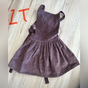 Purple Corduroy Pinafore Dress